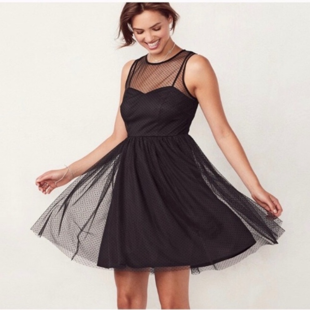 NWT LC Lauren Conrad Little Black Dress Size 12